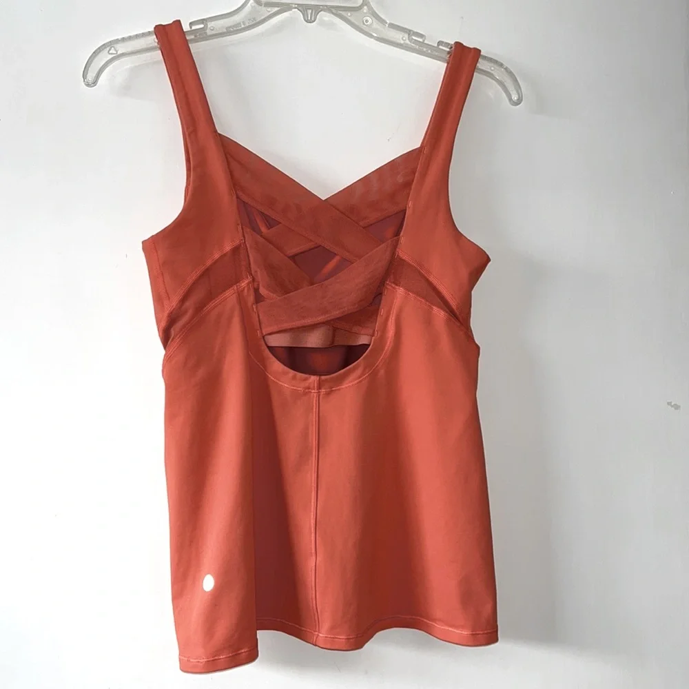Lululemon Athletica Sport double mesh cross cross back Top - Picture 3 of 12